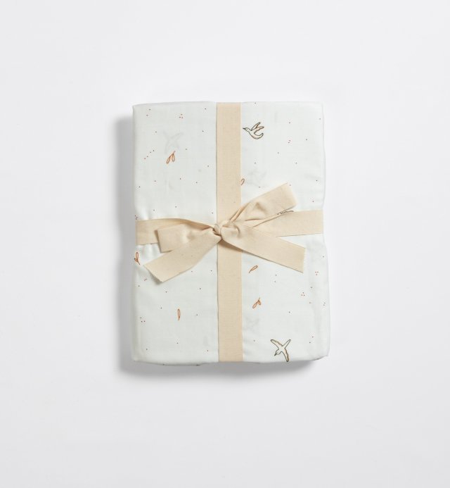 Ecru l'Envolée baby sheet - Organic cotton - 120x180 cm