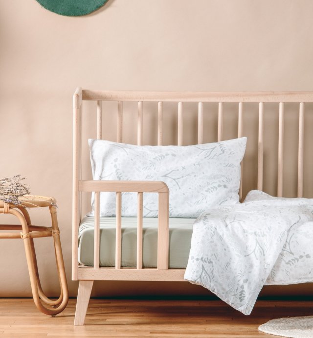 Baby-Spannbettlaken mit Motiven Yukari douceur aus Bio-Baumwolle für Kinderwagen oder Babykörbchen