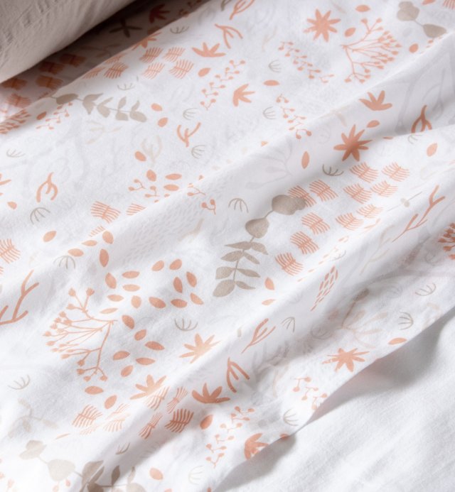 Children's flat sheet 180x290cm with Japanese motifs - Organic cotton- Yukari douceur