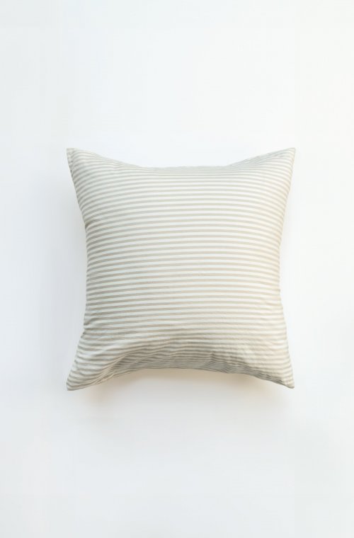 Taie d'oreiller Percale de Coton Bio rayé taille 60x60cm 50x70cm 40x60cm