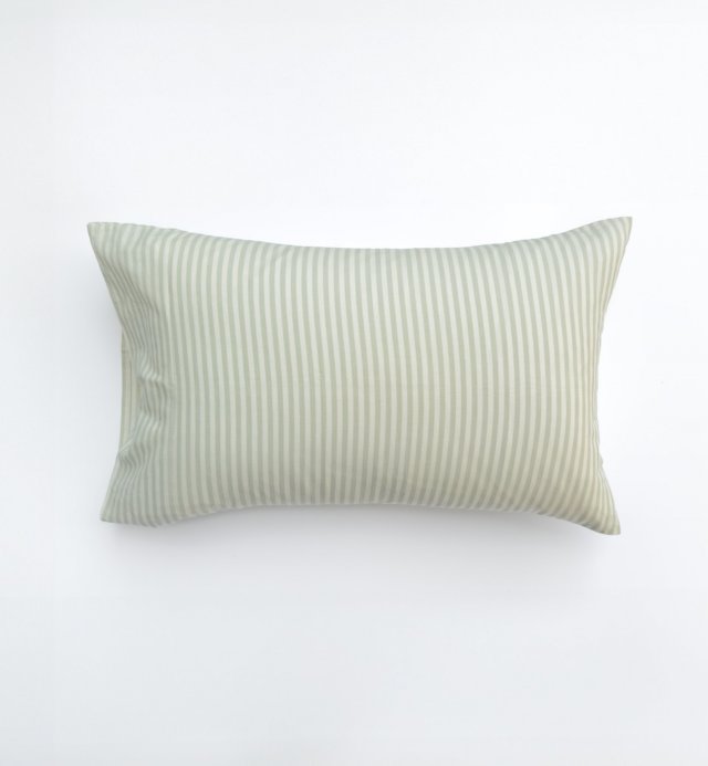 Taie d'oreiller Percale de Coton Bio rayé taille 60x60cm 50x70cm 40x60cm