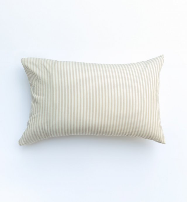 Funda de almohada de algodón orgánico percal a rayas tamaño 60x60cm 50x70cm 40x60cm