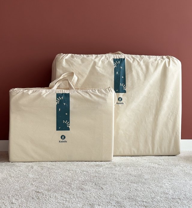 Materasso da viaggio pieghevole per adulti o bambini 80x190x5cm in Aloe Vera con borsa per il trasporto