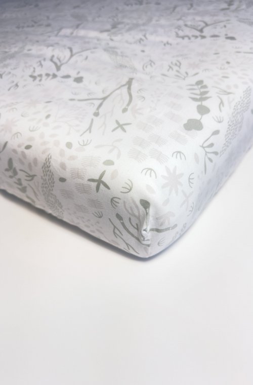 Lenzuolo con angoli in cotone organico fantasia Yukari douceur per letto singolo 90x190 90x200cm