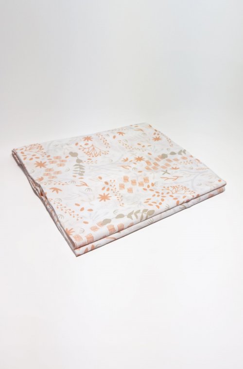 Yukari douceur Lençol de bebé branco - algodão orgânico - 120x180 cm