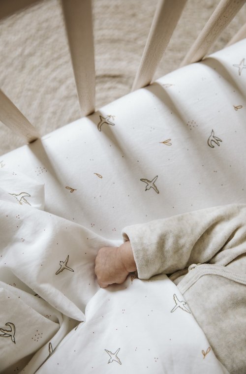 l'Envolée Un juego completo en algodón orgánico de la colección para cama de bebé 60x120cm o 70x140cm