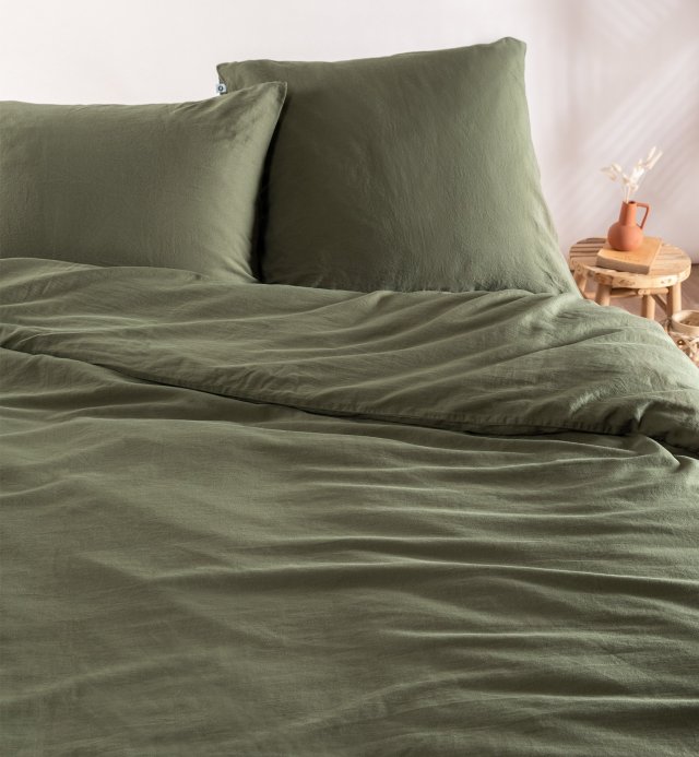 Funda Nórdica Satén de Algodón Orgánico Lavado Cama 135 a 180