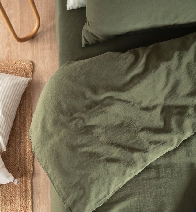 Roupa de cama de cetim de algodão orgânico lavado 90x190cm ou 90x200cm