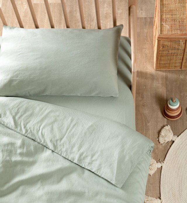 Collection of baby bed linen in organic cotton satin bed 60x120cm or 70x140cm