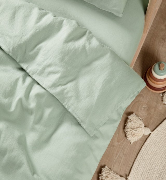Baby Duvet Cover - satin Organic Cotton - 100x140cm - 75x120cm - 4 colors