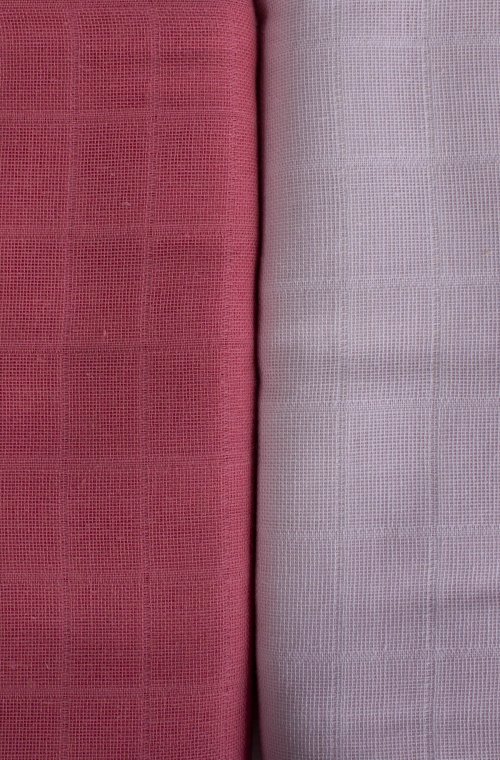 Pack de 2 fraldas Maxi ultra macias em TENCEL™ e Algodão Orgânico Uni 120x120 cm