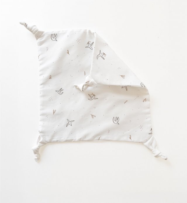 Ensemble l'Envolée gigoteuse 0 à 36 mois bébé et son doudou carré plat assorti en coton bio certifié Oeko-tex