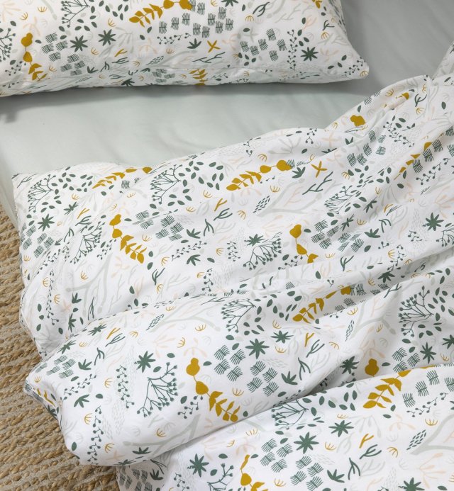 Lenzuolo piatto con motivi giapponesi per bambini - Cotone organico - Yukari