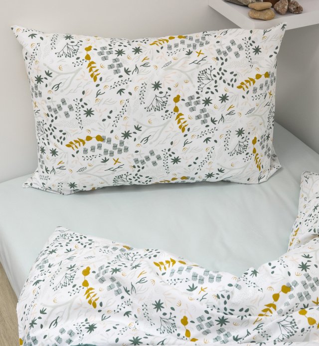 Taie d'oreiller en Coton Bio à motif Yukari douceur 60x60 - 50x70 - 40x60