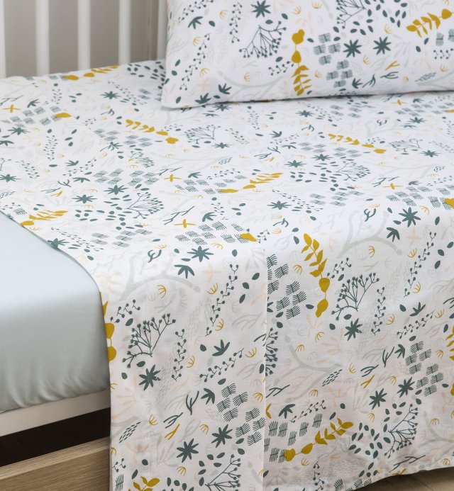 Yukari douceur Lenzuolo bianco per neonati - Cotone organico - 120x180 cm