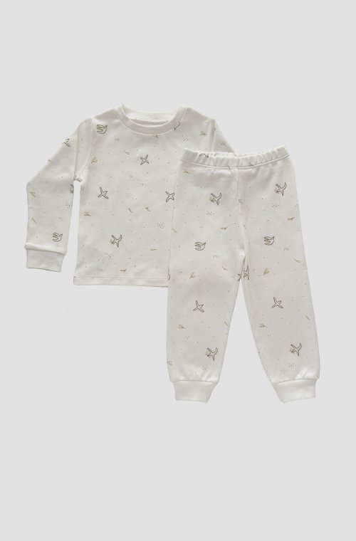 100% GOTS-gecertificeerd biologisch katoen 2-delige pyjama zonder voetjes voor kinderen van 18 maanden tot 5 jaar