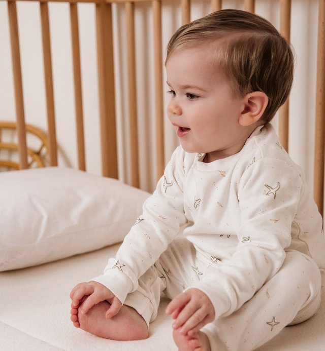 100% cotone biologico certificato GOTS Pigiama 2 pezzi senza piedi per bambini dai 18 mesi ai 5 anni