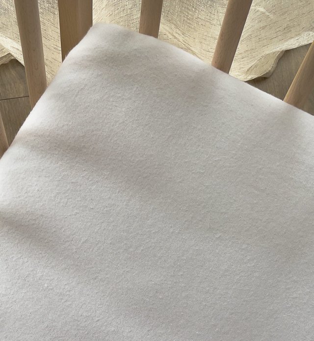Oeko-tex certified organic cotton flannel mattress cover for cots 50x83cm