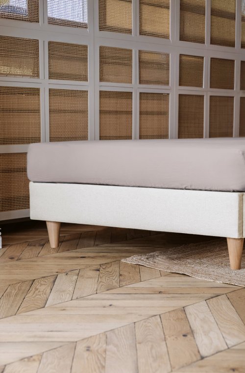 Ensemble matelas, sommier et alèse adulte en matières naturelles