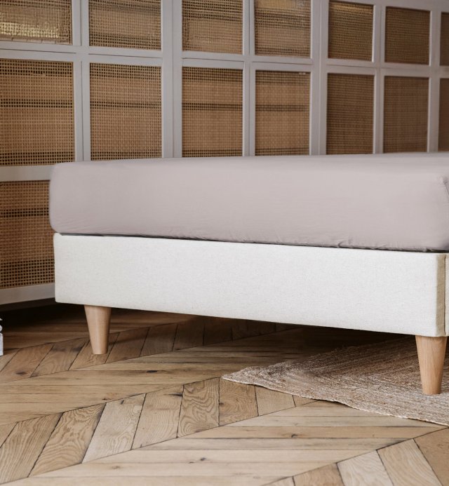 Ensemble matelas, sommier et alèse adulte en matières naturelles