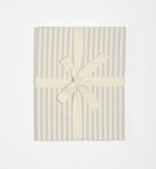 Drap housse Percale de Coton Bio rayé 60x120cm ou 70x140cm