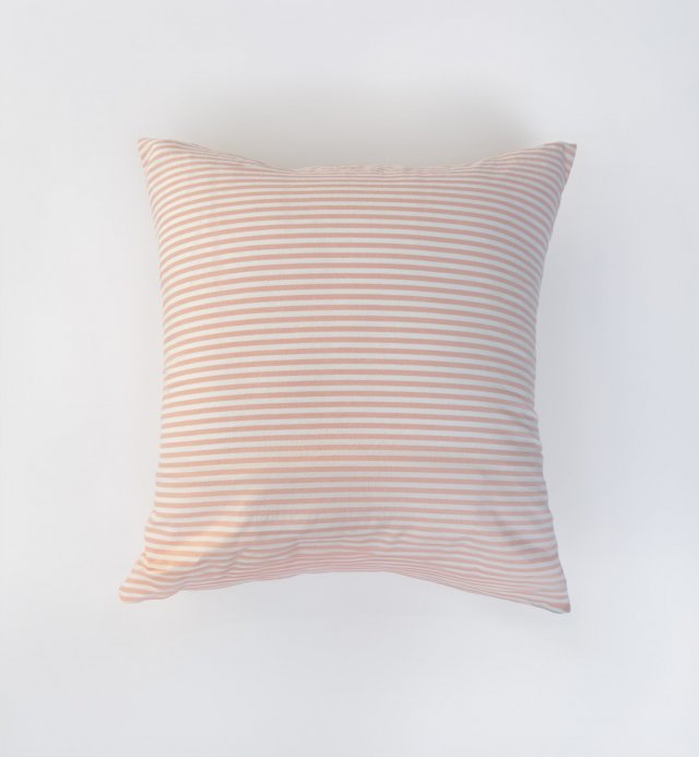 Funda de almohada de algodón orgánico percal a rayas tamaño 60x60cm 50x70cm 40x60cm