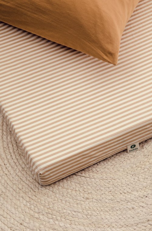 Colchoneta plegable a rayas de algodón orgánico 70x180 y 80x190cm