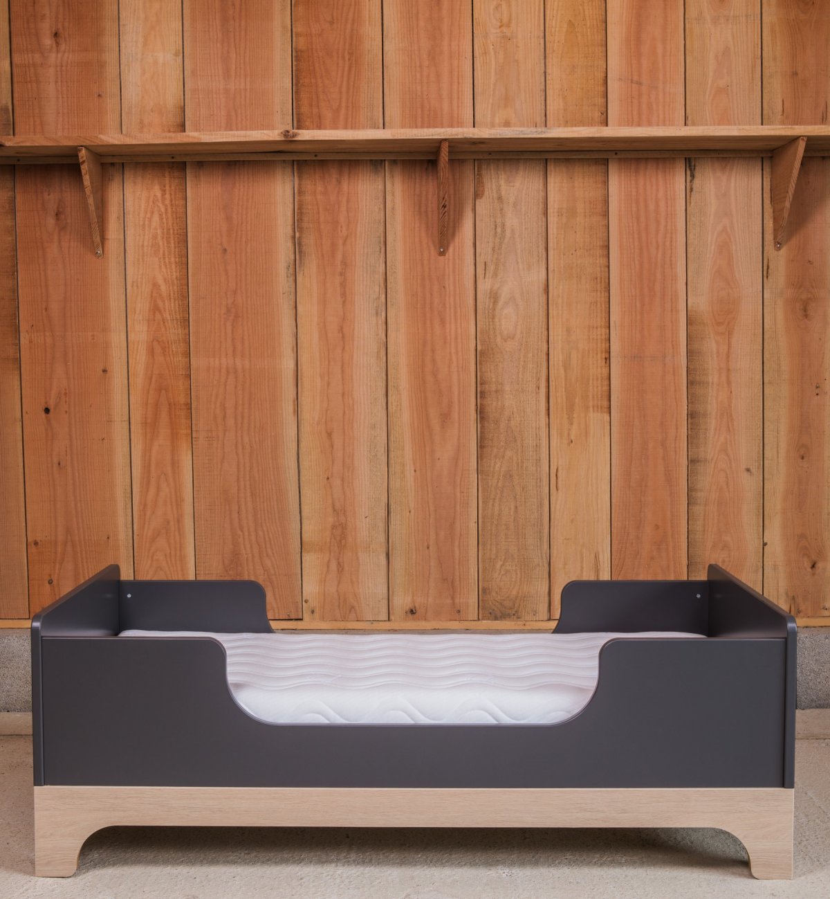 Ecologisch houten evolutionair bed Calvi 70x140 cm Kadolis