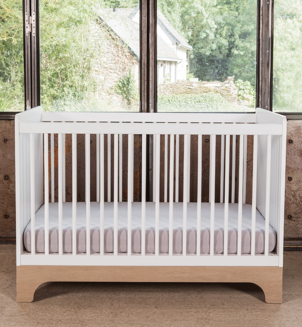 Cama de madera para bebé Calvi 60x120 cm Kadolis