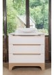 White wooden chest of drawers with matching changing table Kadolis