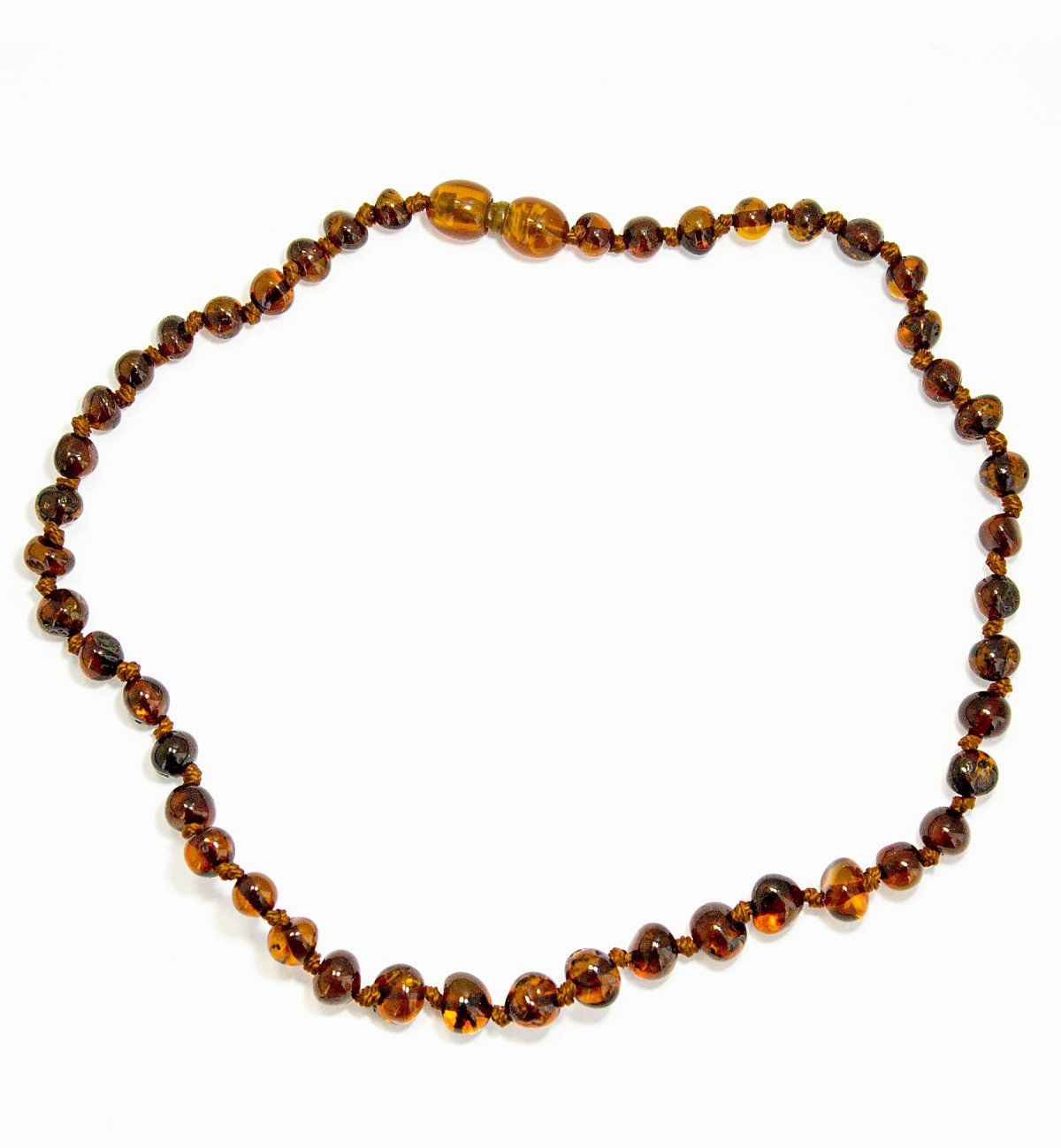 Collier d'ambre sécurisé pour bébé avec perles rondes - Kadolis