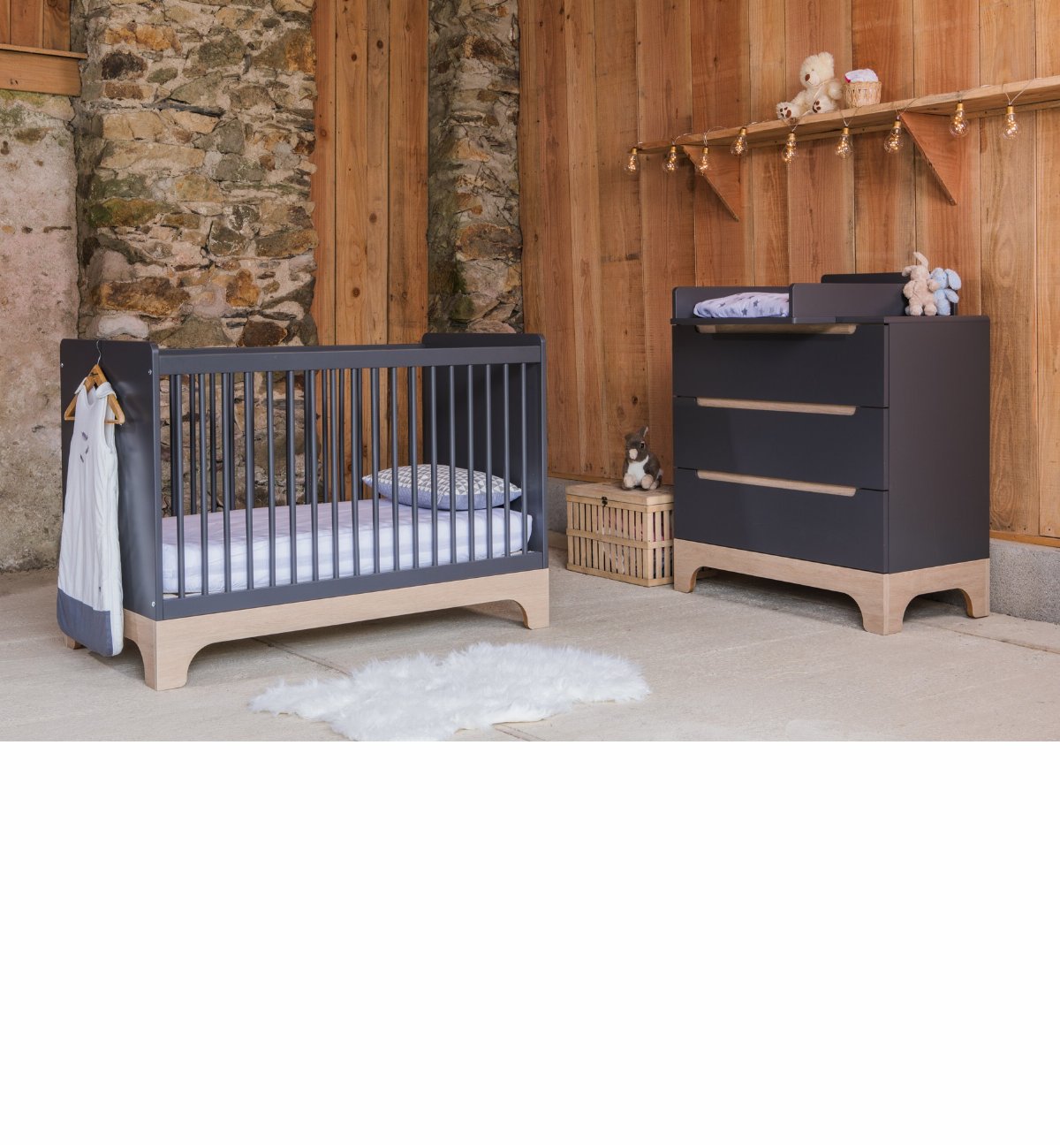Kindercommode van ecologisch hout Calvi gemaakt in Frankrijk Kadolis
