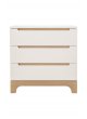 Wooden Tipi bed 70x140 cm white + Calvi Kadolis chest of drawers