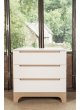 Wooden Tipi bed 70x140 cm white + Calvi Kadolis chest of drawers