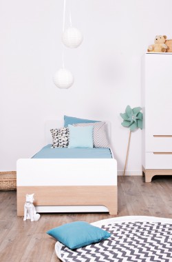 Chambre complète pour enfant en bois Calvi coloris blanc/bois - Kadolis