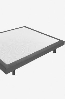 Boxspringbett auf Holzbasis mit atmungsaktivem 3D-Mesh-Gewebe Kadolis