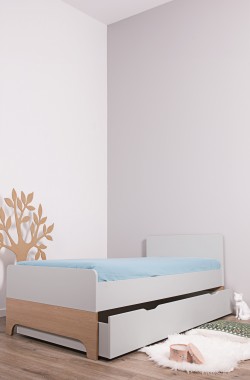 Cassetto letto per bambini con rotelle 90x200cm collezione Calvi