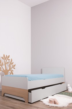 Gaveta de cama para crianças com rodas 90x200cm coleção Calvi Kadolis