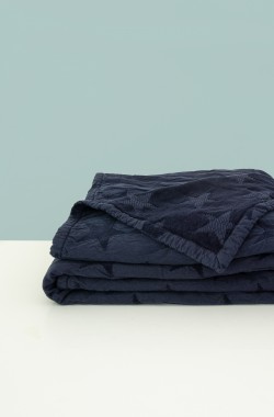 Babydecke aus Chenille-Netz und Bio-Baumwolle Star Kadolis