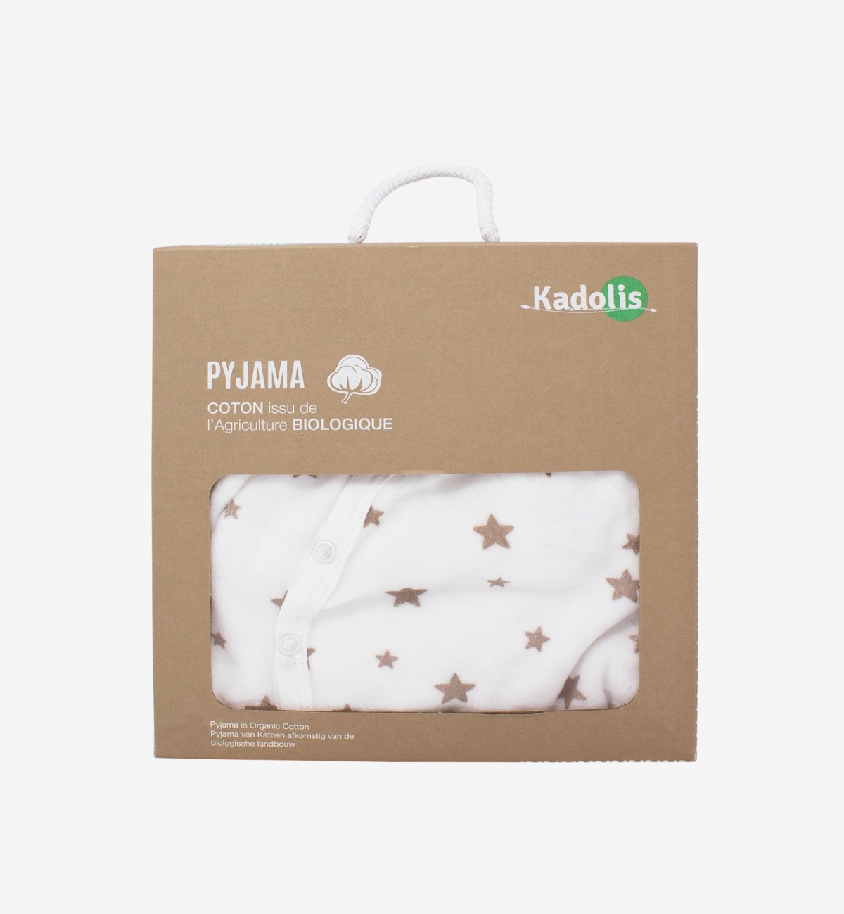 Pyjama bébé en Coton Bio imprimé étoiles - Kadolis