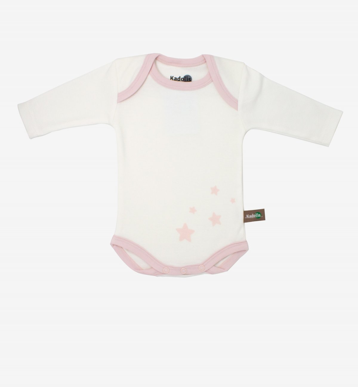 Long sleeved bodysuit in Organic Cotton with star patterns (x 3) Kadolis