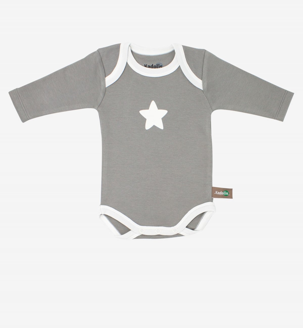 Long sleeved bodysuit in Organic Cotton with star patterns (x 3) Kadolis