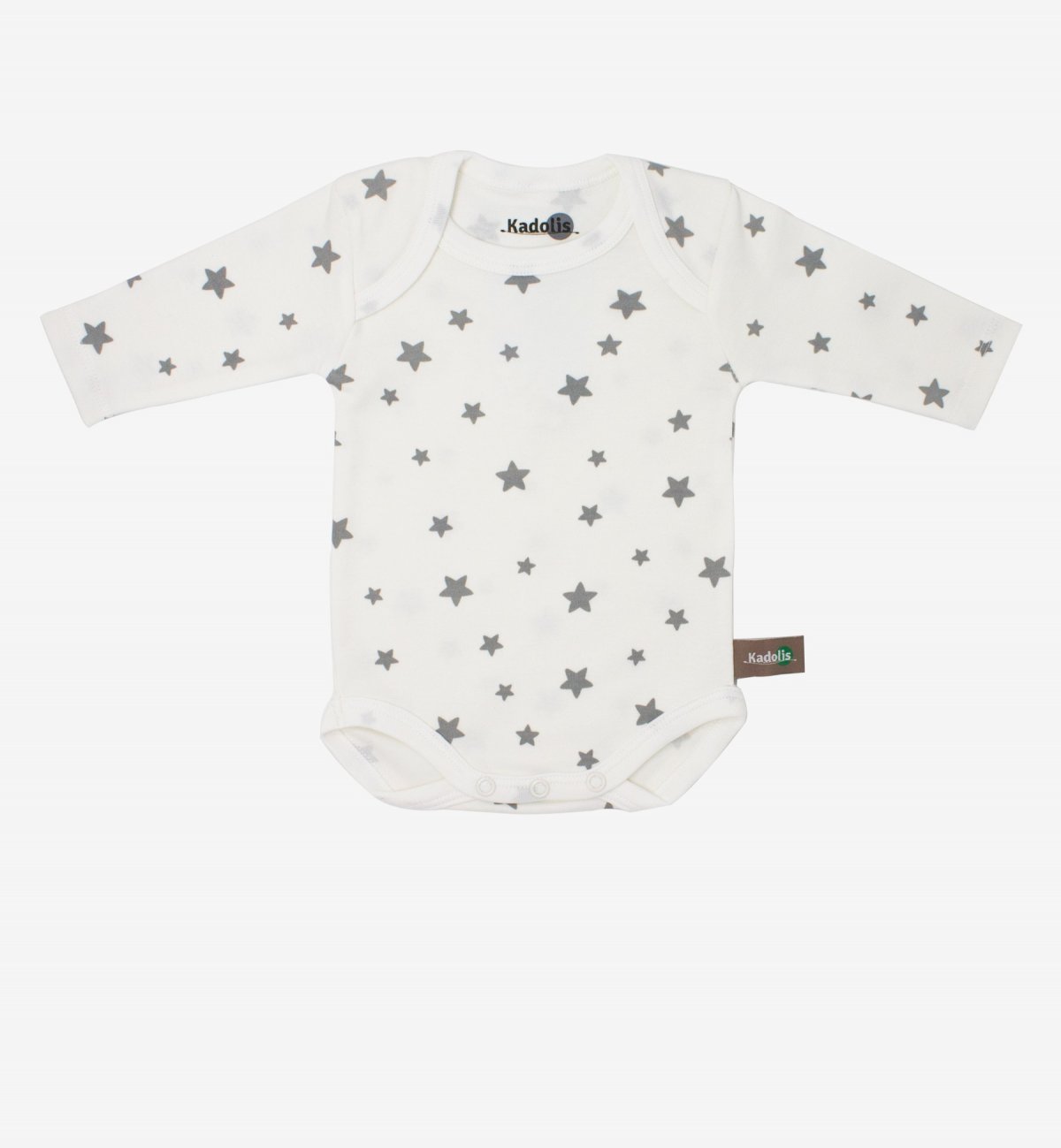 Long sleeved bodysuit in Organic Cotton with star patterns (x 3) Kadolis