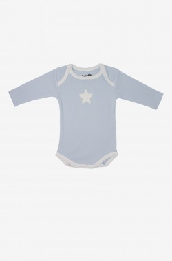 Long sleeved bodysuit in Organic Cotton with star patterns (x 3) Kadolis