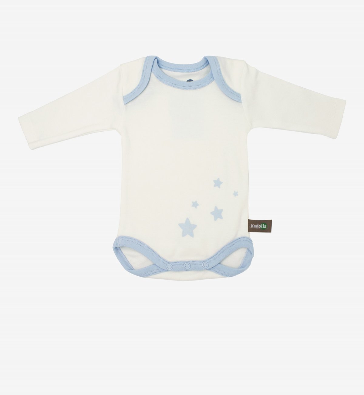 Long sleeved bodysuit in Organic Cotton with star patterns (x 3) Kadolis