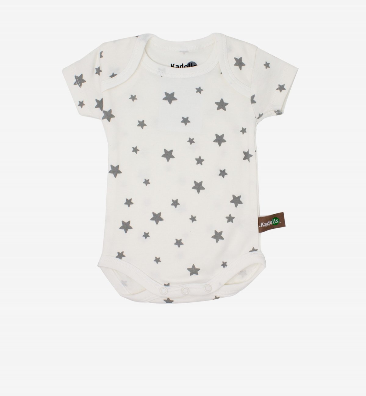 Short sleeved bodysuit in Organic Cotton with star patterns (x 3) Kadolis