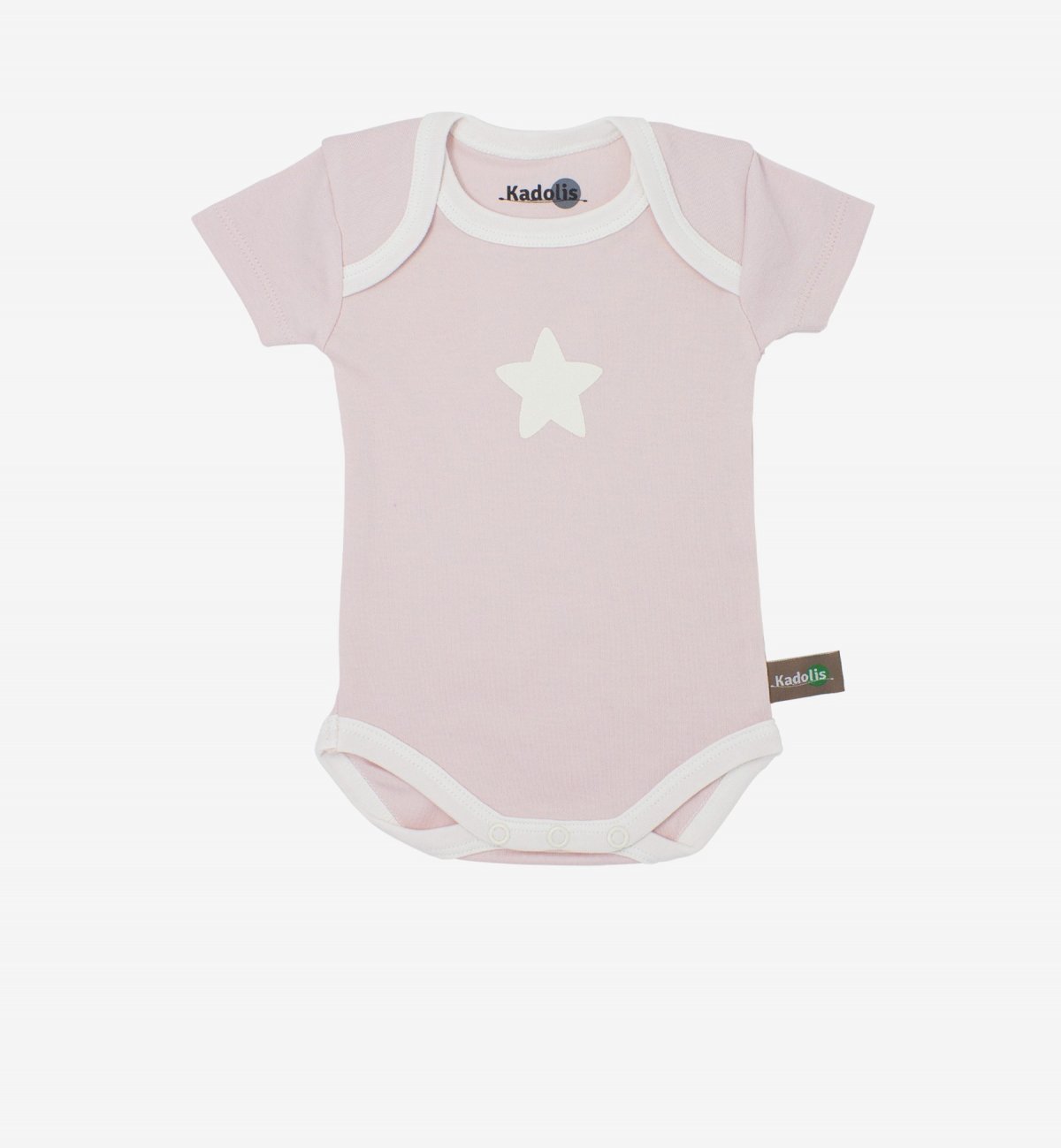 Short sleeved bodysuit in Organic Cotton with star patterns (x 3) Kadolis