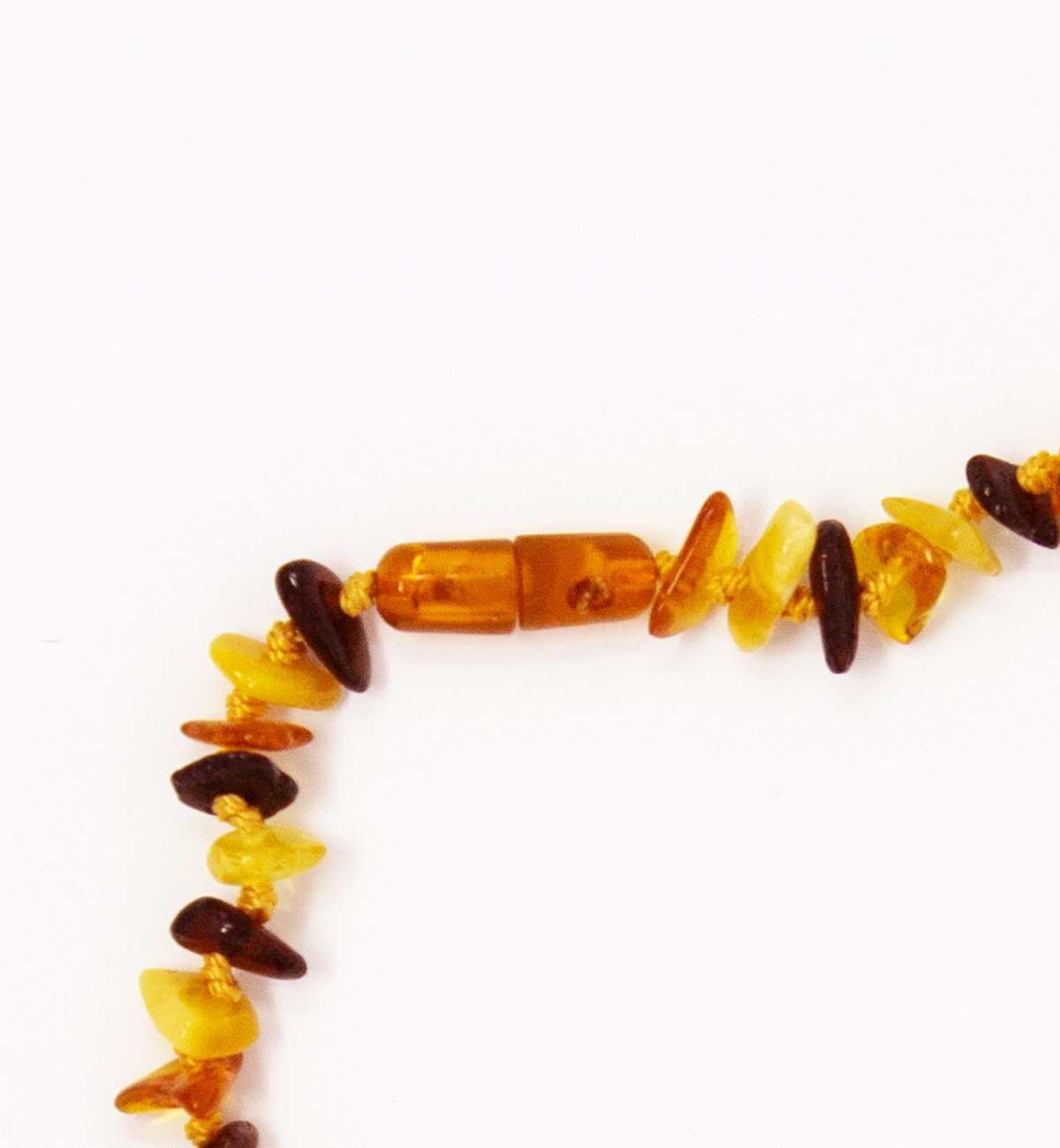 Veelkleurige barnsteenkleurige baby-ketting met Kadolis veiligheidssluiting