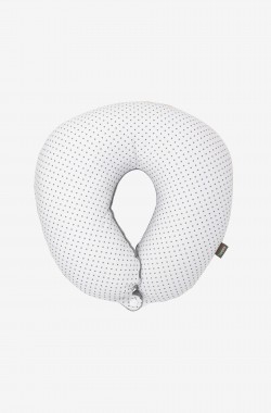 Adult travel pillow with organic cotton cover