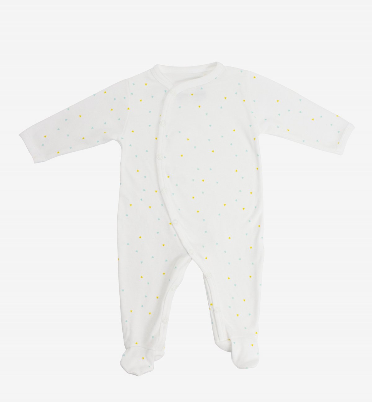 Pijama bebé de Verão em malha de Algodão Orgânico com motivos triângulos Kadolis